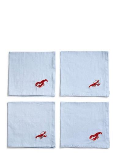 Napkins 4-Pack Crayfish Home Textiles Kitchen Textiles Napkins Cloth N...