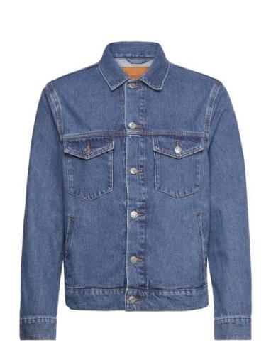 Basic Denim Jacket Jakke Denimjakke Blue Mango