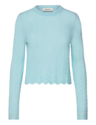 Cordellmd Short O-Neck Tops Knitwear Jumpers Blue Modström