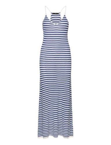 Striped Jersey Dress Maxikjole Festkjole Blue Mango