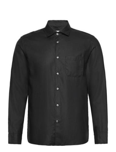 100% Tencel Shirt With Pocket Tops Shirts Casual Black Mango