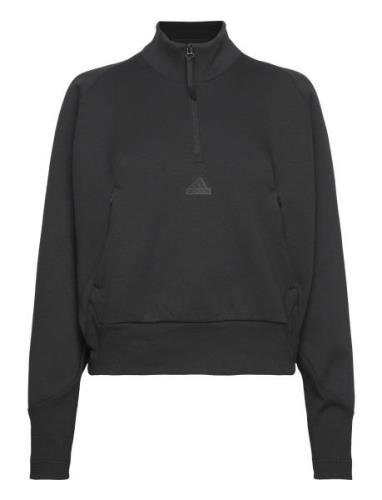 W Z.n.e. Qz Sport Sweatshirts & Hoodies Sweatshirts Black Adidas Sport...