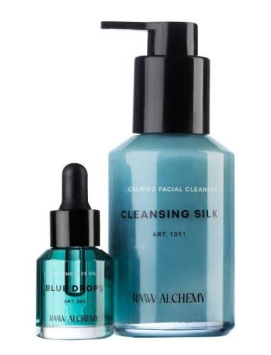 Gift Box Cleansing Silk & Blue Drops Mini Hudplejesæt Nude RAAW Alchem...