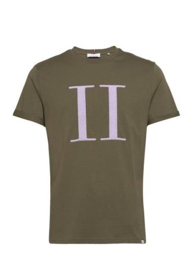 Encore Bouclé T-Shirt Tops T-Kortærmet Skjorte Khaki Green Les Deux