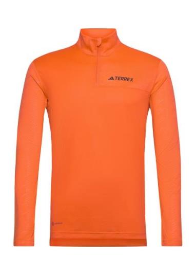 Mt Half Zi Ls Sport Sweatshirts & Hoodies Sweatshirts Orange Adidas Te...