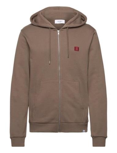 Piece Zipper Hoodie Tops Sweatshirts & Hoodies Hoodies Beige Les Deux