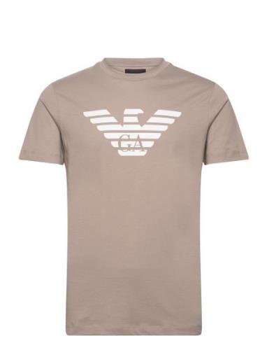 T-Shirt Designers T-Kortærmet Skjorte Beige Emporio Armani