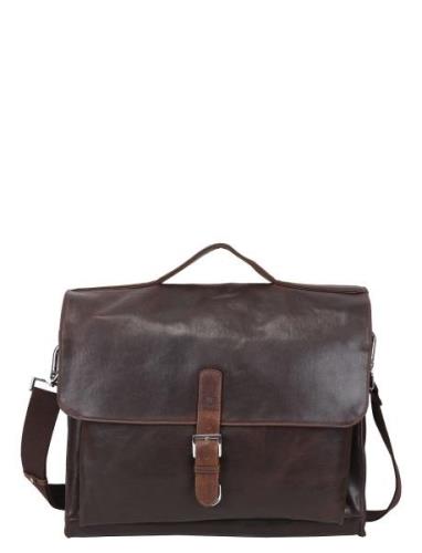 Catania Working Bag Jarl Skuldertaske Taske Brown Adax