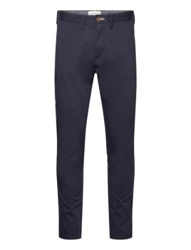 Slim Twill Chinos Bottoms Trousers Chinos Navy GANT