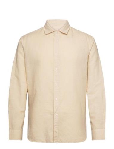 Regular-Fit Linen Cotton Shirt Tops Shirts Casual Cream Mango