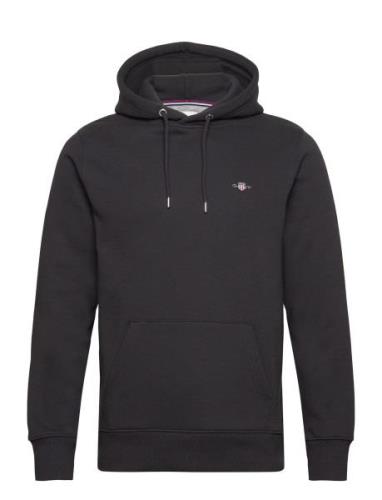 Reg Shield Hoodie Tops Sweatshirts & Hoodies Hoodies Black GANT