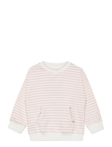 Striped Cotton-Blend Sweatshirt Tops Sweatshirts & Hoodies Sweatshirts...