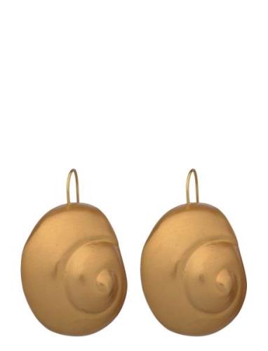 Metallic Shell Earrings Ørestickere Smykker Gold Mango