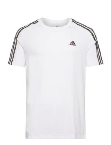 Essentials Single Jersey 3-Stripes T-Shirt Sport T-Kortærmet Skjorte W...