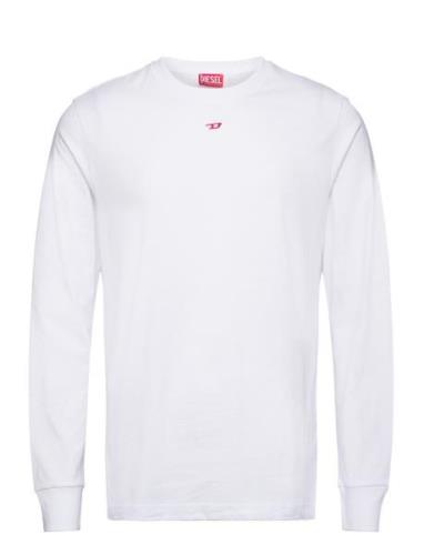 T-Just-Ls-D T-Shirt Tops T-Langærmet Skjorte White Diesel