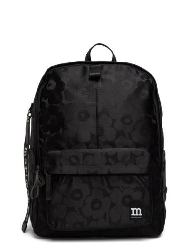 Zip Top Backpack Unikko Rygsæk Taske Black Marimekko