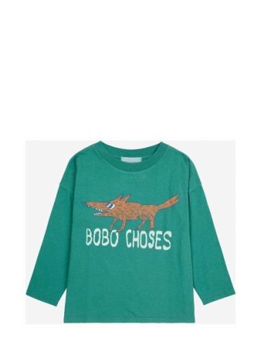 The Clever Fox T-Shirt Tops T-shirts Long-sleeved T-Skjorte Green Bobo...