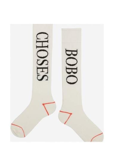 Bobo Choses Extra Long Socks Sokker Strømper White Bobo Choses