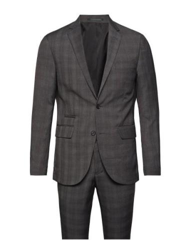 Checked Mens Suit Habit Grey Lindbergh