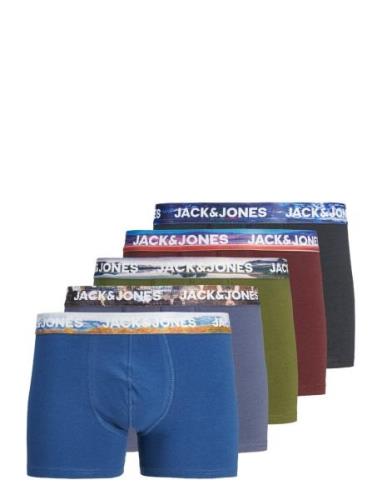 Jacwayne Solid Trunks 5 Pack Boxershorts Blue Jack & J S