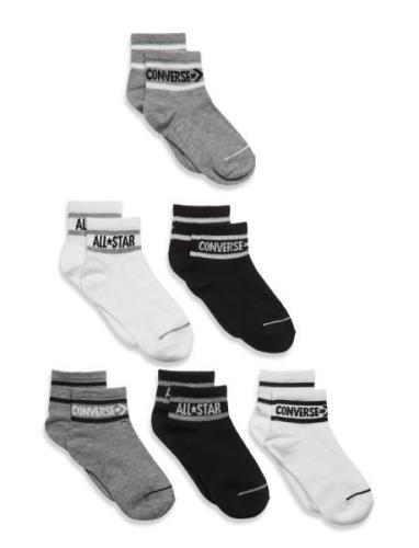 Converse Basic Wordamark Crew Socks 6-Pack Sokker Strømper Black Conve...