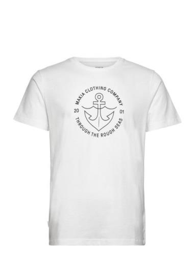 Hook T-Shirt Tops T-Kortærmet Skjorte White Makia