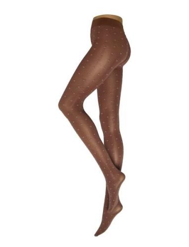 Dot Tights Lingerie Pantyhose & Leggings Brown Sneaky Fox