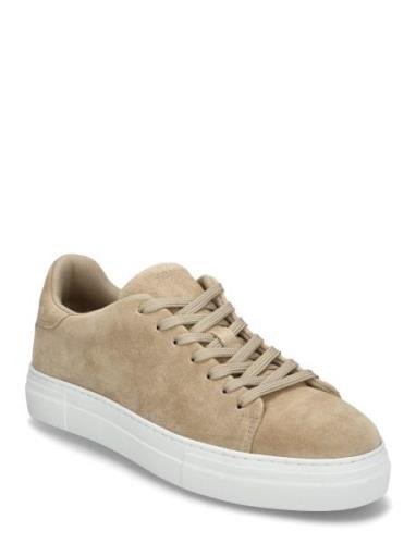 Slhdavid Chunky Suede Sneaker Noos Low-top Sneakers Beige Selected Hom...