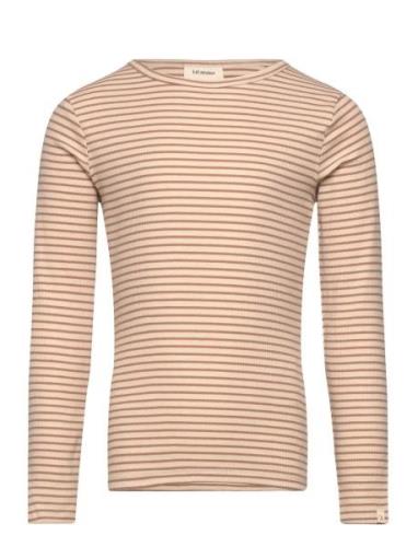 Nmflake Ls Slim Top Lil Tops T-shirts Long-sleeved T-Skjorte Beige Lil...