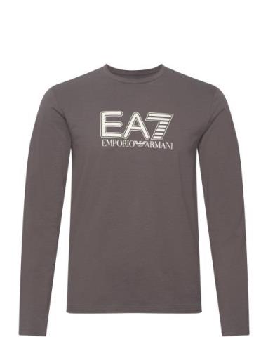 T-Shirt Tops T-Langærmet Skjorte Grey EA7