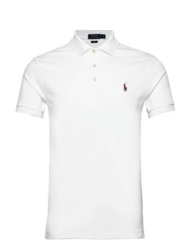 Slim Fit Soft-Touch Polo Shirt Designers Polos Short-sleeved White Pol...