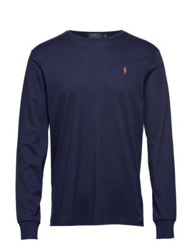 Pima Polo-Lsl-Tsh Designers T-Langærmet Skjorte Navy Polo Ralph Lauren