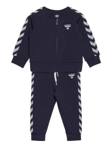 Hmlbille Tracksuit Sport Tracksuits Blue Hummel