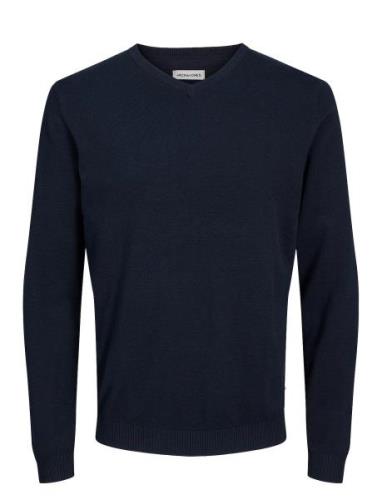 Jjebasic Knit V-Neck Noos Tops Knitwear V-necks Navy Jack & J S