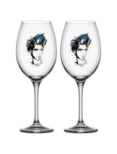 All About You/Miss Him Blå 2-Pack Wine 52Cl Home Tableware Glass Wine ...