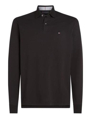 1985 Regular Ls Polo Tops Polos Long-sleeved Black Tommy Hilfiger