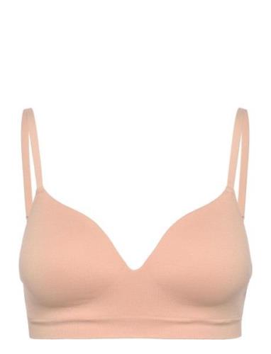 Bra Flora Seamless Lingerie Bras & Tops Soft Bras Non Wired Bras Beige...