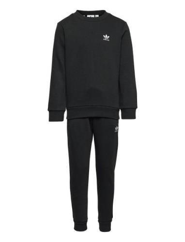 Adicolor Crew Set Sport Sweatsuits Black Adidas Originals