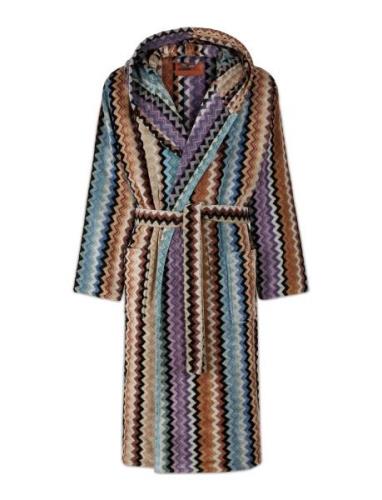 Adam Bathrobe Hooded Home Textiles Bathroom Textiles Robes Multi/patte...