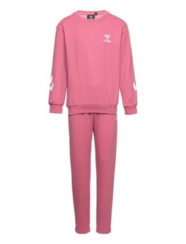 Hmlventi Tracksuit Sport Sweatsuits Pink Hummel