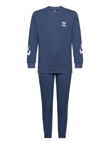 Hmlventi Tracksuit Sport Sweatsuits Blue Hummel