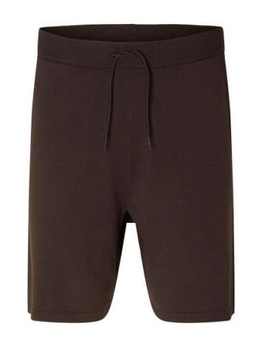 Slhteller Knit Shorts W Bottoms Shorts Sweat Shorts Brown Selected Hom...