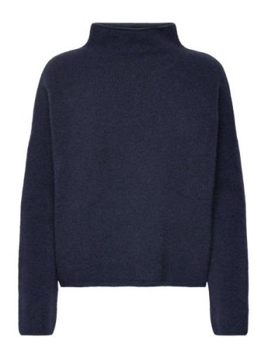 Mika Yak Funnelneck Sweater Designers Knitwear Jumpers Navy Filippa K