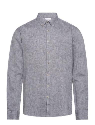 Cotton/Linen Shirt L/S Tops Shirts Linen Shirts Grey Lindbergh