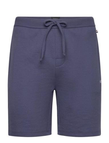 Waffle Shorts Bottoms Shorts Sweat Shorts Navy BOSS