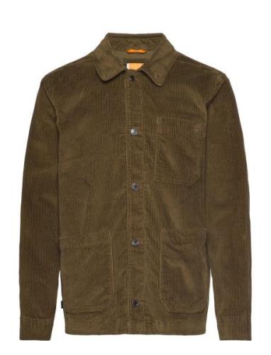 Kempshire Corduroy Chore Jacket Designers Overshirts Khaki Green Timbe...