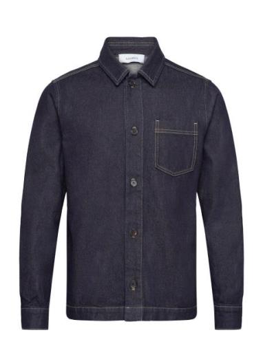 Layton Hybrid Shirt Designers Overshirts Blue Les Deux