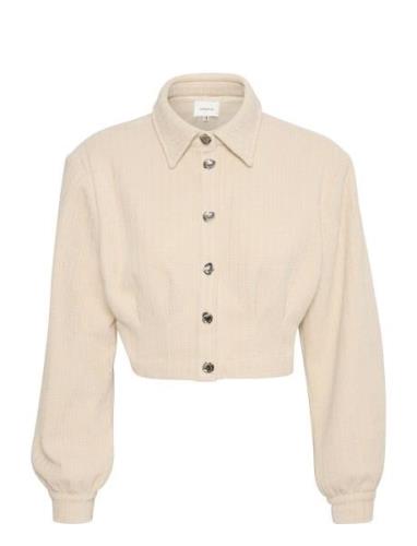 Elnoragz Jacket Tops Overshirts Cream Gestuz