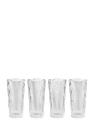 Pilastro Long Drink Glass 0.3 L. 4 Pcs Clear Home Tableware Glass Cock...