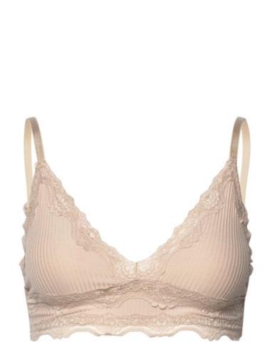 Rwbarbados Lace Bra Lingerie Bras & Tops Soft Bras Non Wired Bras Beig...